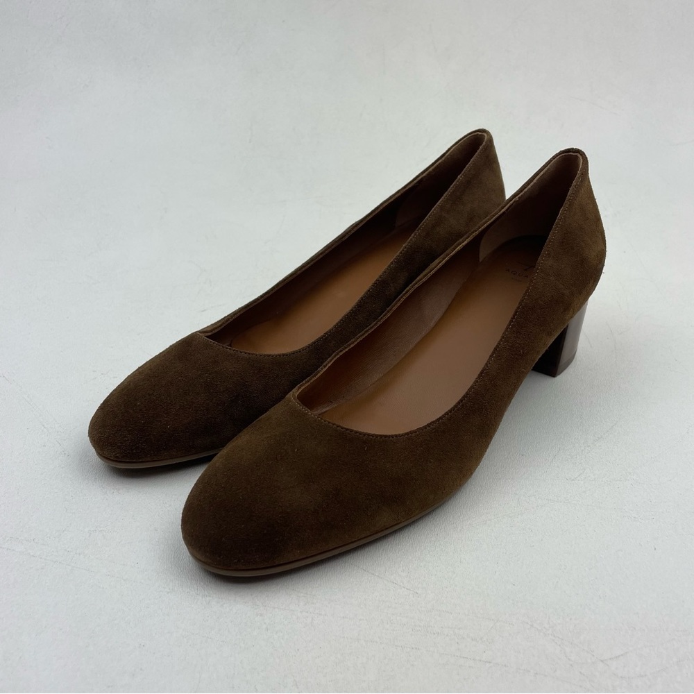 Aquatalia Suede Brown Pumps Size 8 Made in Italy